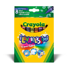 Crayola Ultra Clean Crayons (8-Piece, Large) - 8 bright, washable colors; skin, fabric & surface-safe; double wrapped (52-3282-E-000)