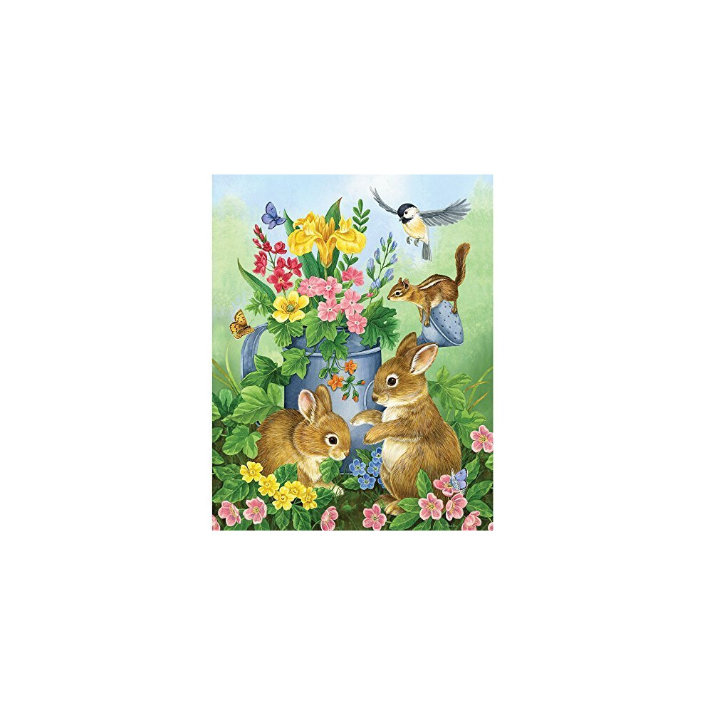 Bits and Pieces - 200 Piece Jigsaw Puzzle - A Touch of Spring by Artist Jane Maday - Cute Bunnies - 200 pc Jigsaw