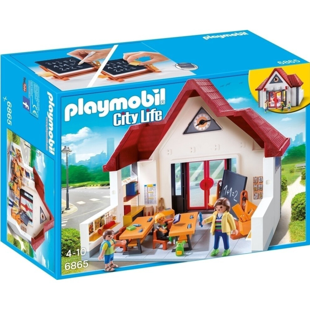Playmobil 6865 City Life School House with Moveable Clock Hands 