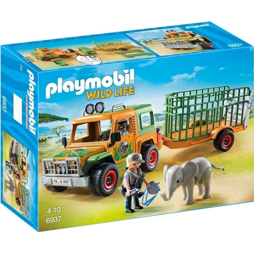 Playmobil 6937 Wildlife Ranger's Truck With Elephant