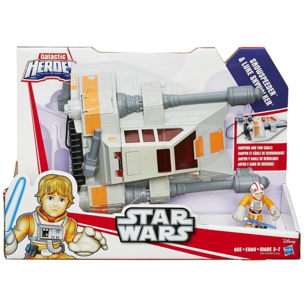 Star Wars B3813 - Galactic Heroes Jedi Force - Snowspeeder Vehicle with Luke Skywalker Figure