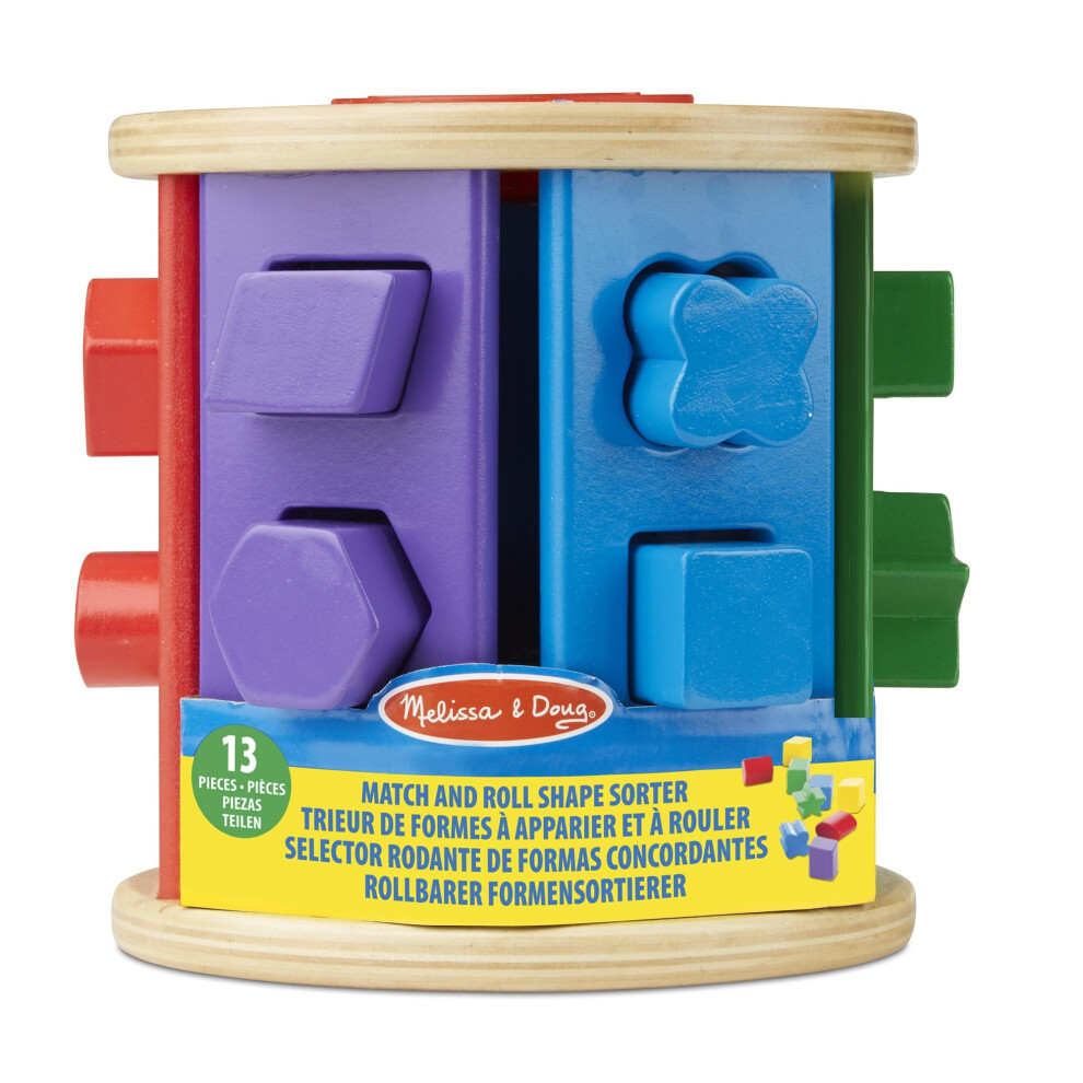 Melissa Doug Match and Roll Shape Sorter Classic Wooden Toy on OnBuy