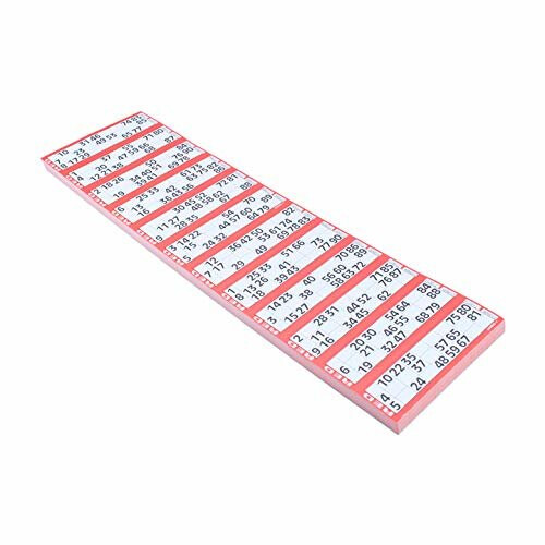 Jumbo Bingo Ticket Singles, 12 to View Pad, Red