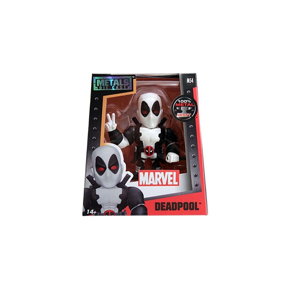 JADA Metals 4 inch Marvel Black/White Deadpool Figure