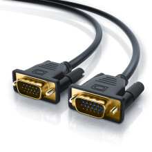 CSL-Computer 2m Full HD VGA Monitor cable | D-Sub connectors | S-VGA to S-VGA Video Cable | 1080p Full HD | bending protection | gold plated...