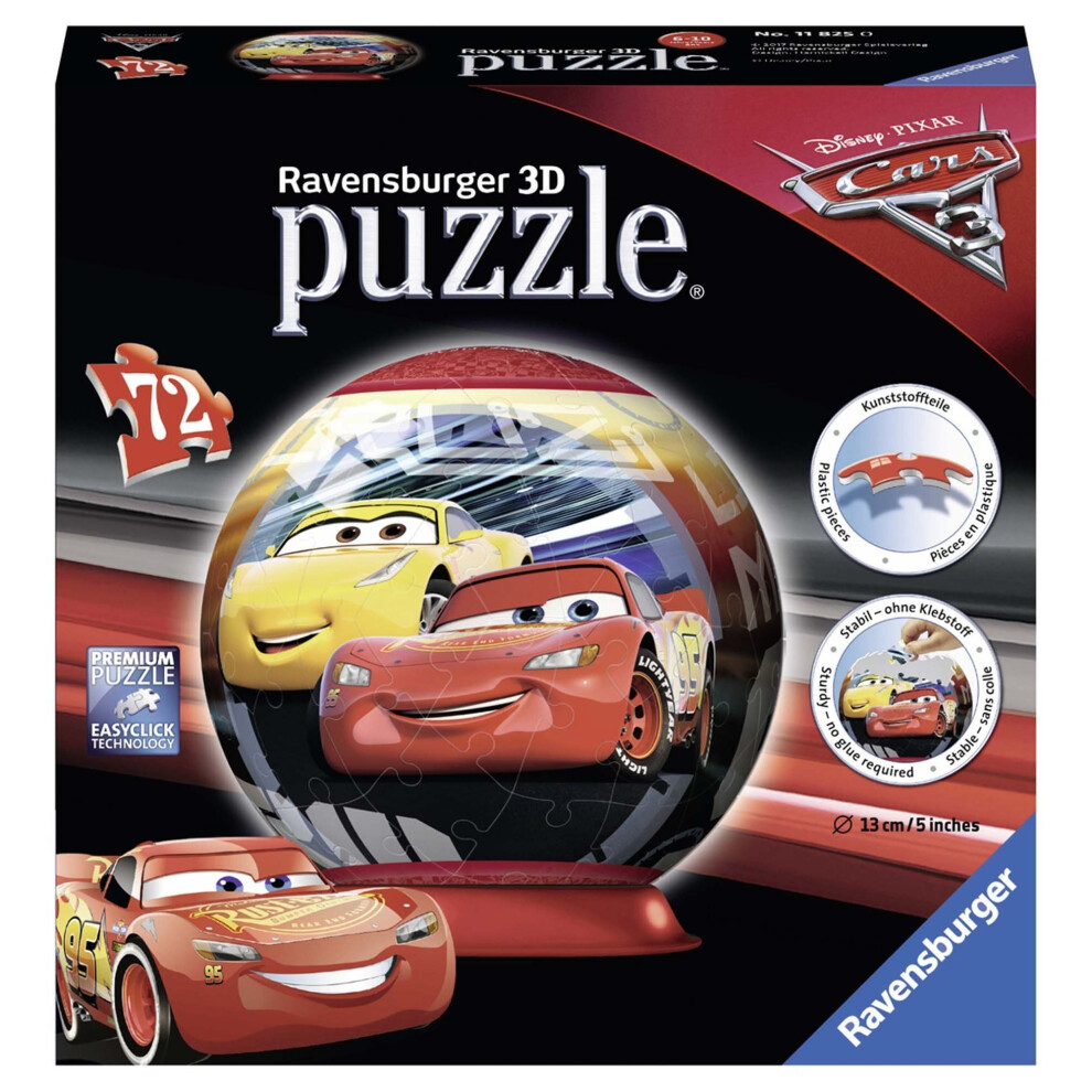 Ravensburger 11825 Disney Pixar Cars 3 3D Jigsaw Puzzle - 72 Pieces