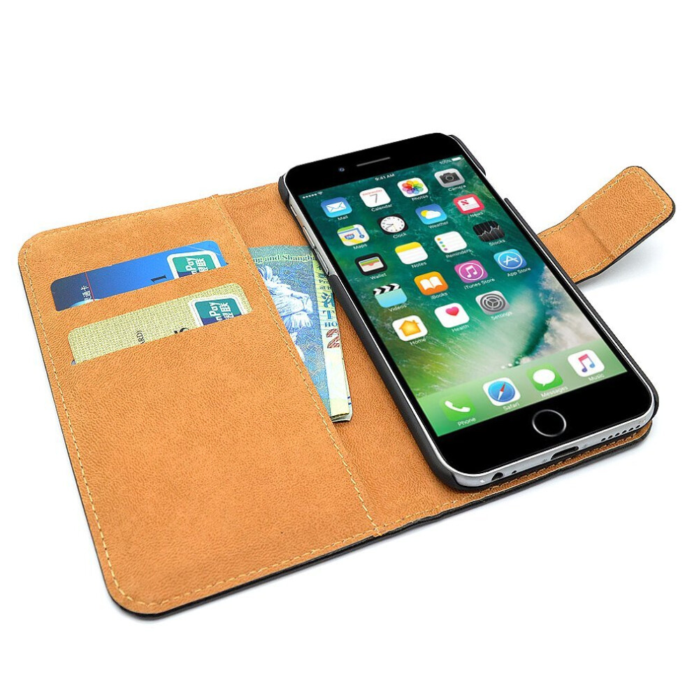 apple-iphone-genuine-leather-case--premium-leather-wallet-case-with--kickstand---card-slots---magnetic-closure--flip-notebook-cover-case-for