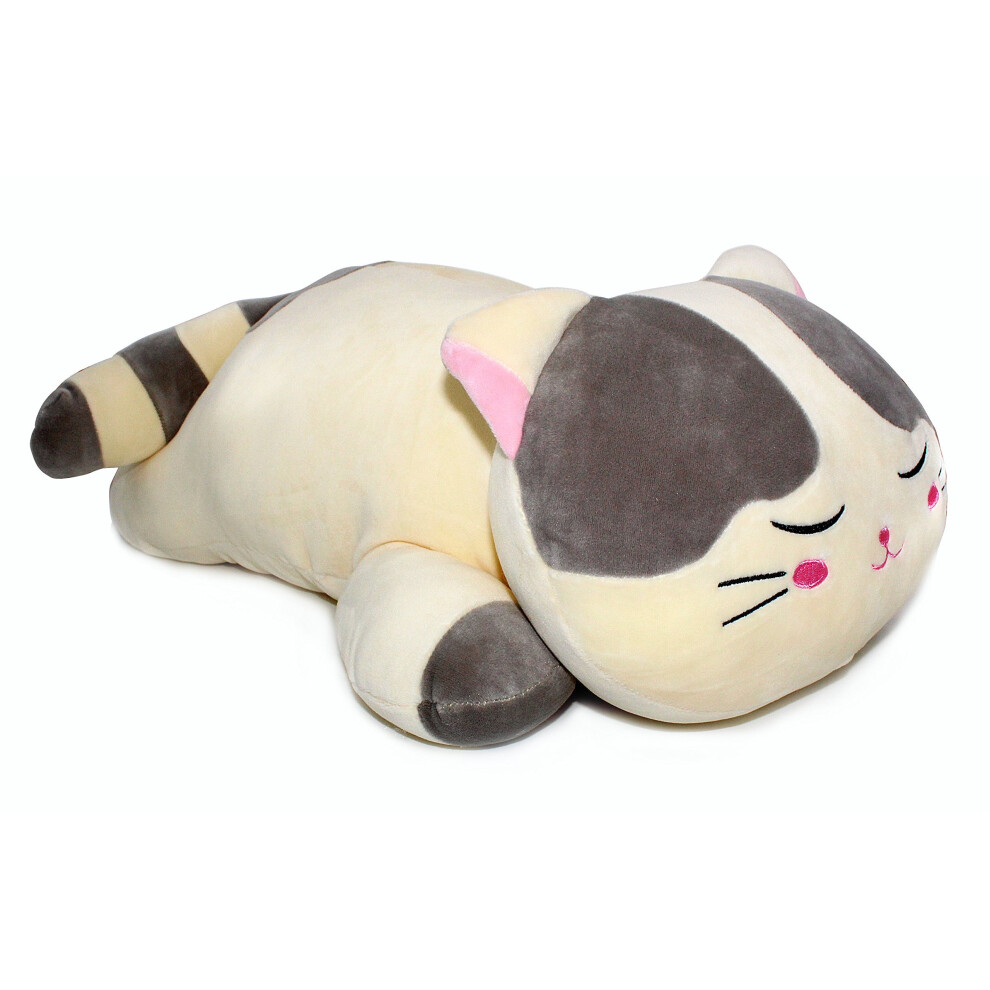Vintoys Sleeping Cat Hugging Pillow Stuffed Animals Plush Soft Toy Grey 23.5 on OnBuy