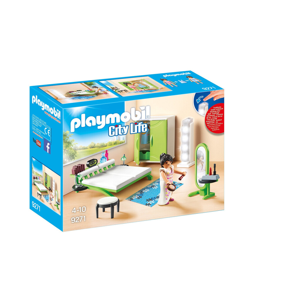 Playmobil 9271 City Life Bedroom with Working Lights