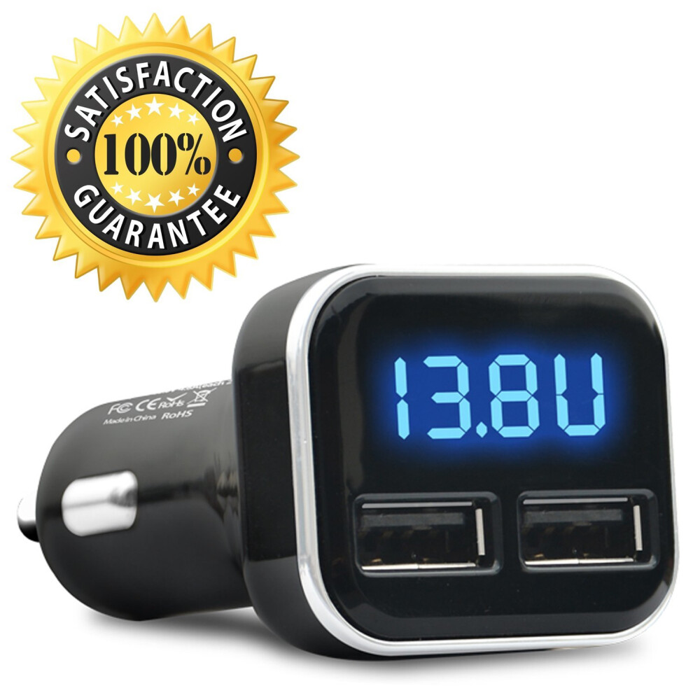 Dual Usb Car Charger - Jebsens Top Rated Car Charger With Two Usb Ports, 4.8A/24W, Built-In Safety Protection For Iphone 7 6 6S Se 5 5S 5C, Samsung... 706551606820