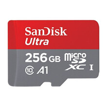 SanDisk Ultra 256GB microSDXC Memory Card + SD Adapter with A1 App Performance up to 95MB/s, Class 10, U1