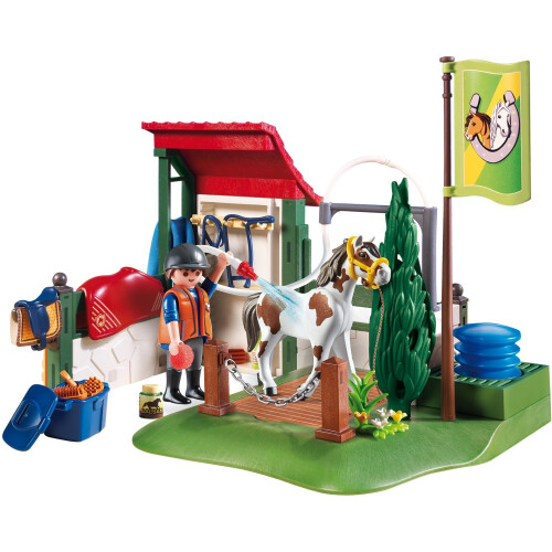 PLAYMOBIL Set de Edificio de Estación de Cuidado de Caballos Playmobil 1