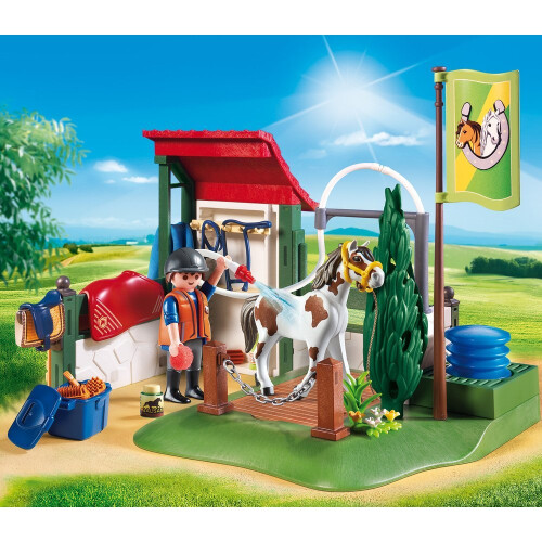 PLAYMOBIL Set de Edificio de Estación de Cuidado de Caballos Playmobil 2