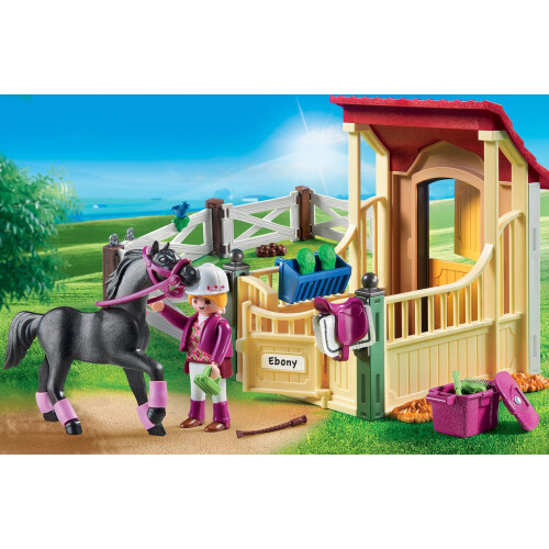 PLAYMOBIL PLAYMOBIL Σταύλος αλόγων με Σετ Κατασκευής Άραβας 1