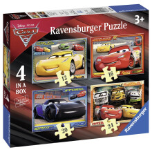Ravensburger 6894 Disney Pixar Cars 3 4 in a box Jigsaw Puzzles - 12, 16, 20 and 24 Pieces