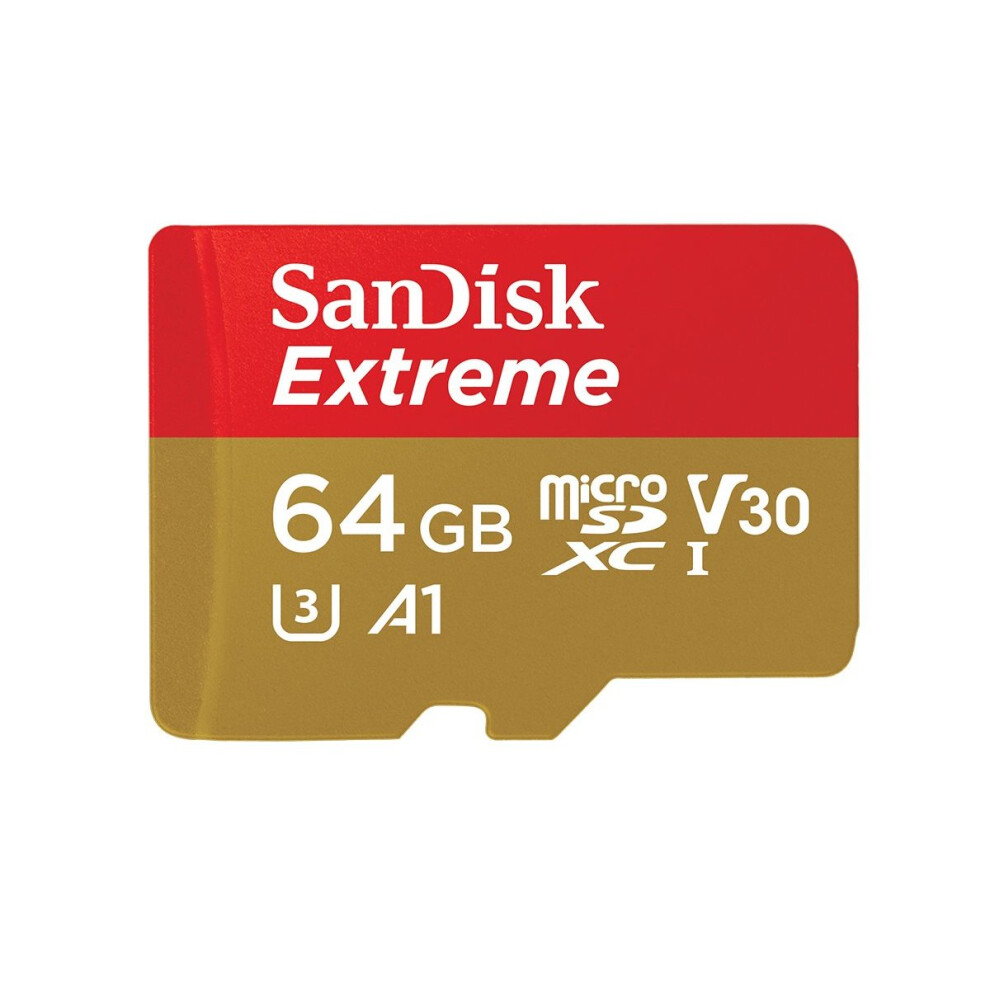 Sandisk Extreme 64GB Memory Card With SD Adapter