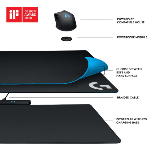 Logitech Logitech Powerplay Wireless Charging Gaming Mouse Pad (for Logitech G903 and G703) 1