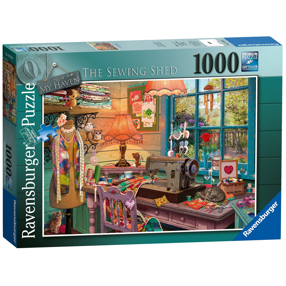 Ravensburger My Haven No 4. The Sewing Shed 1000pc Jigsaw Puzzle