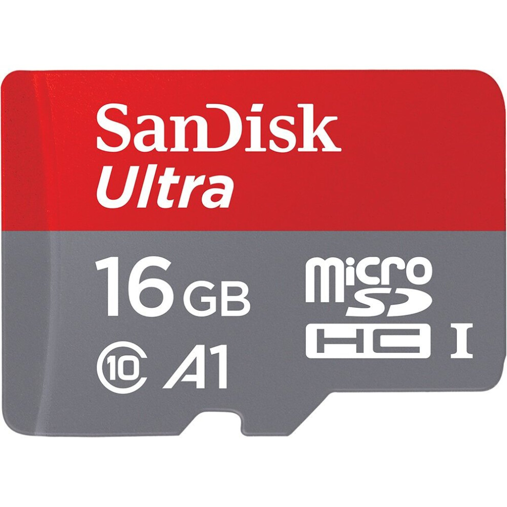 SanDisk Ultra 16GB microSDHC Memory Card  + SD Adapter with A1 App Performance  up to 98MB/s, Class 10, U1