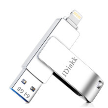 iDiskk (MFI) 64 GB USB Flash Drive for iPhone and iPad Storage Memory USB Stick with Lightning Connector Compatible to iOS iPhone XS,iPhone...