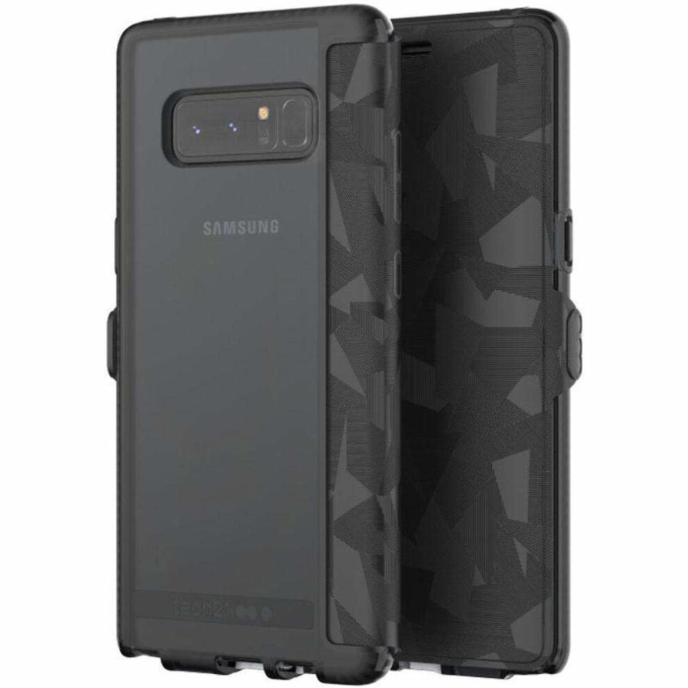 Tech21 T21-5762 Evo Wallet Folio Case with Concealed Card Storage for Samsung Note 8 - Black