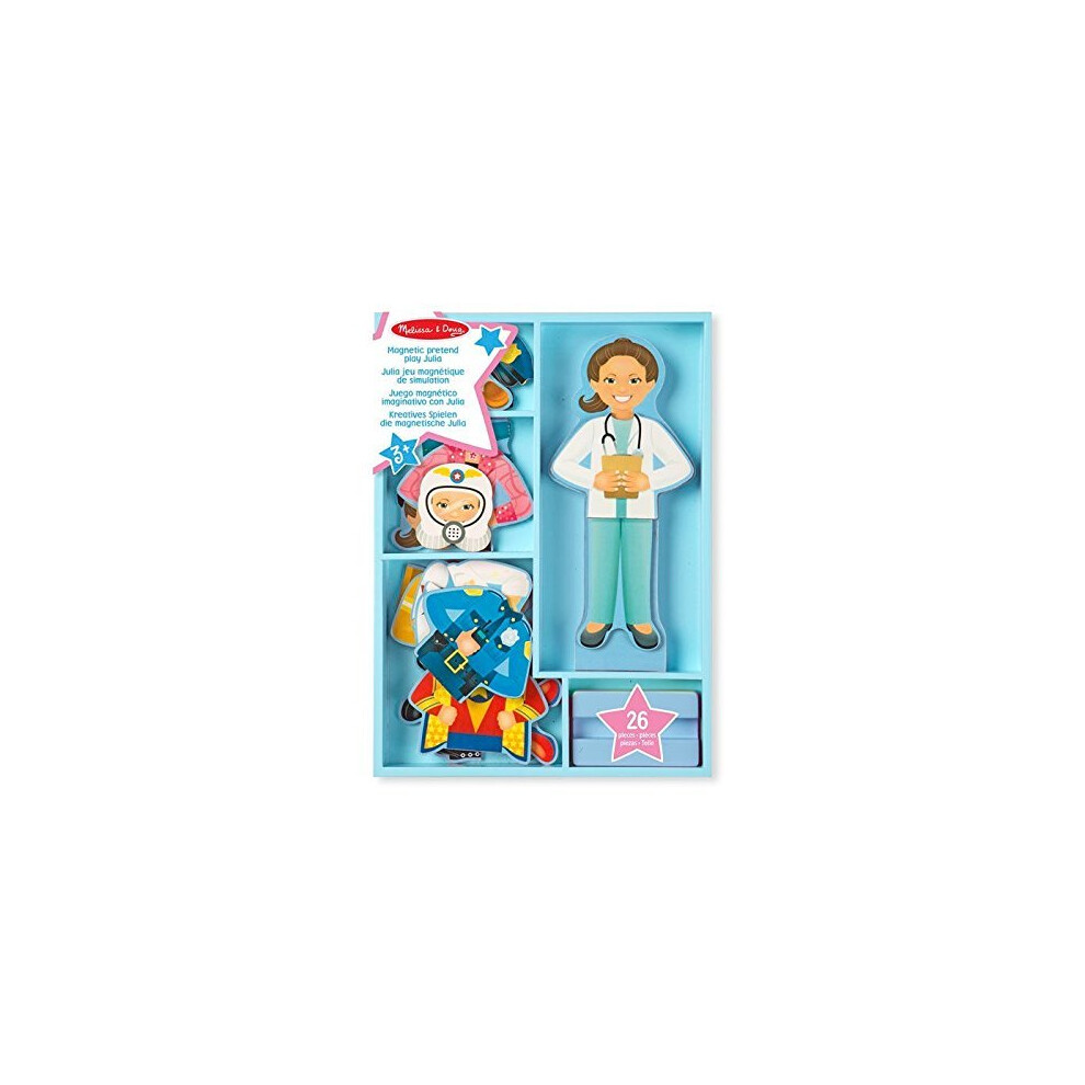 Melissa & Doug 15164 Julia Magnetic Dress-Up Wooden Doll Pretend Play Set (25+ pcs)