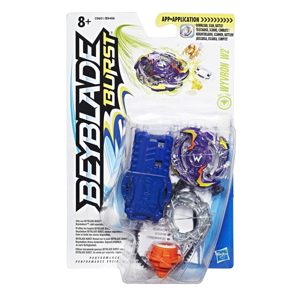 Beyblade BEY BLADE C0601EL2 Wyvron W2 Burst Starter Pack, Noir & Rose