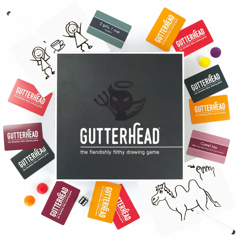 Gutterhead - The Fiendishly Filthy Drawing Game [Drinking & Party Game For Adults]