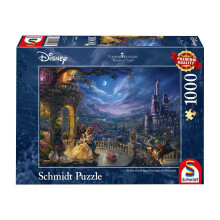 Aikuisten palapeli - Kaunotar ja hirviö, Tanssi kuunvalossa - Disney Kinkade - 59484 - 1000 palaa