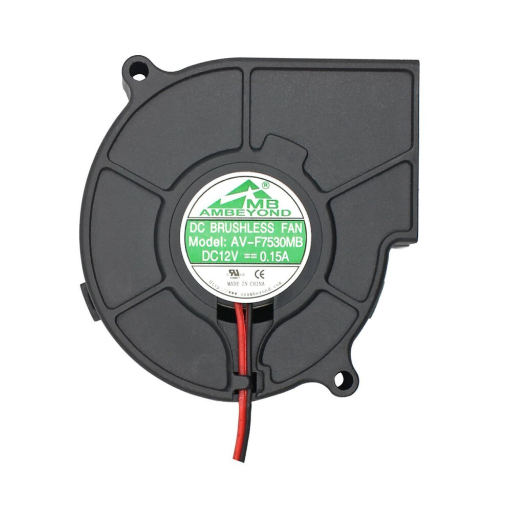 Security-01 75Mm X 30Mm 7530 12V Dual Ball Bearing Dc Brushless Cooling Blower Fan Av-F7530mb Ce Tuv 602638273025