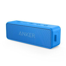 Anker SoundCore 2 Bluetooth Speaker with Better Bass, 24-Hour Playtime, 66ft Bluetooth Range, IPX5 Water Resistance & Built-in Mic — Dual-Driver...