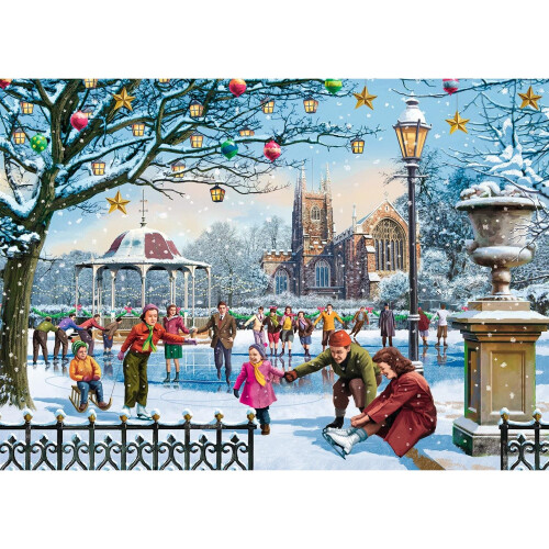 Falcon De Luxe Falcon de luxe 11185 Festive Skaters Jigsaw Puzzle 1