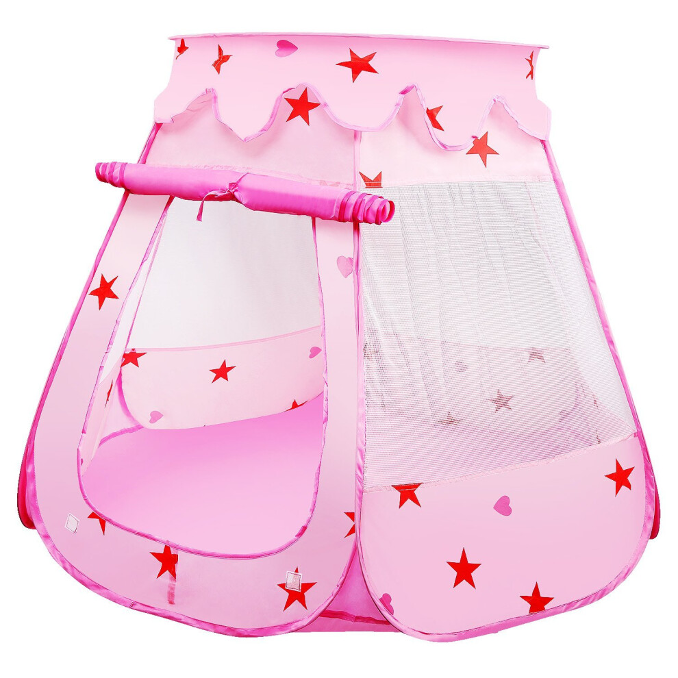 LEADSTAR Kids Play Tent Princess Pop Up Playhouse Foldable Ball Pit Tent (Pink)