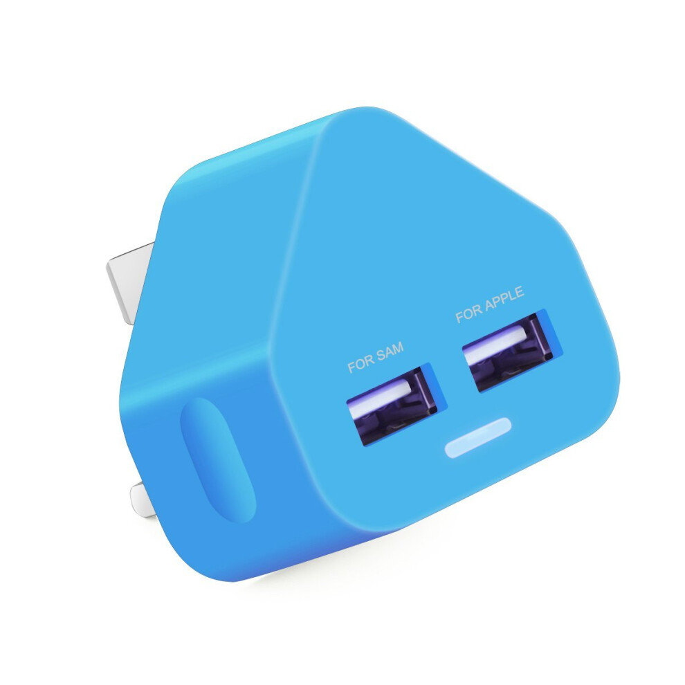 Ameego Dual 2AMP/2000mAh Rapid Double Speed Universal USB Charger With Smart IC UK Plug For iPhone / iPad / iPod / Samsung Galaxy Tab / HTC /...