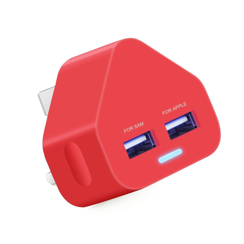 Ameego Dual 2AMP/2000mAh Rapid Double Speed Universal USB Charger With Smart IC UK Plug For iPhone / iPad / iPod / Samsung Galaxy Tab / HTC /...