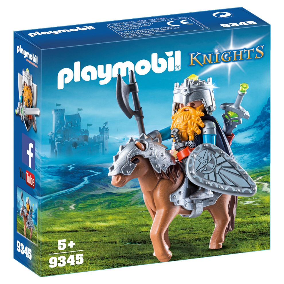 Playmobil 9345 Knights - Dwarf Fighter with Pony