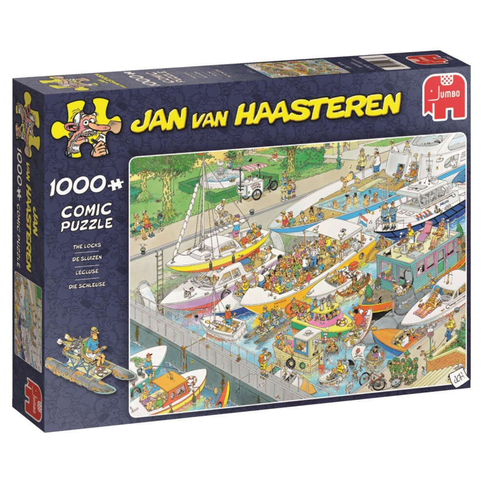 Jan van Haasteren 19067 The Locks Jigsaw Puzzle 1000 Pieces, Multi