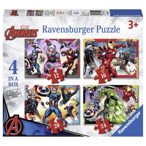 Ravensburger Ravensburger Marvel Avengers 4 in a Box (12, 16, 20, 24pc) Jigsaw Puzzles