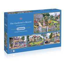 Gibsons The Gardener's Round Jigsaw Puzzle, 4x500 piece