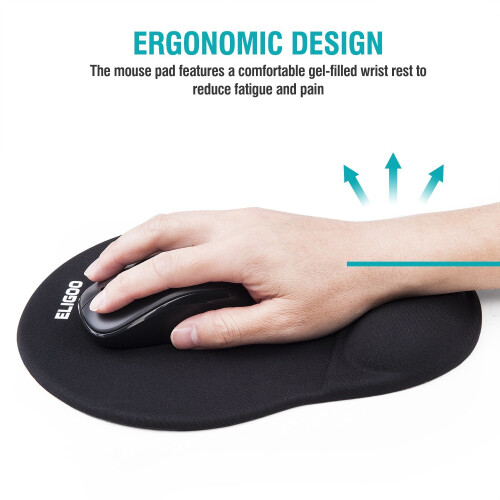 Eligoo Ergonomic Mouse Mat with Wrist Support, AntiSlip Comfortable