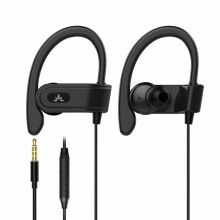 Avantree Sports Headphones Wired with Microphone, Over Ear Earbuds with Ear Hook for iPhone, Samsung, in Ear Running Earphones for Workout Gym