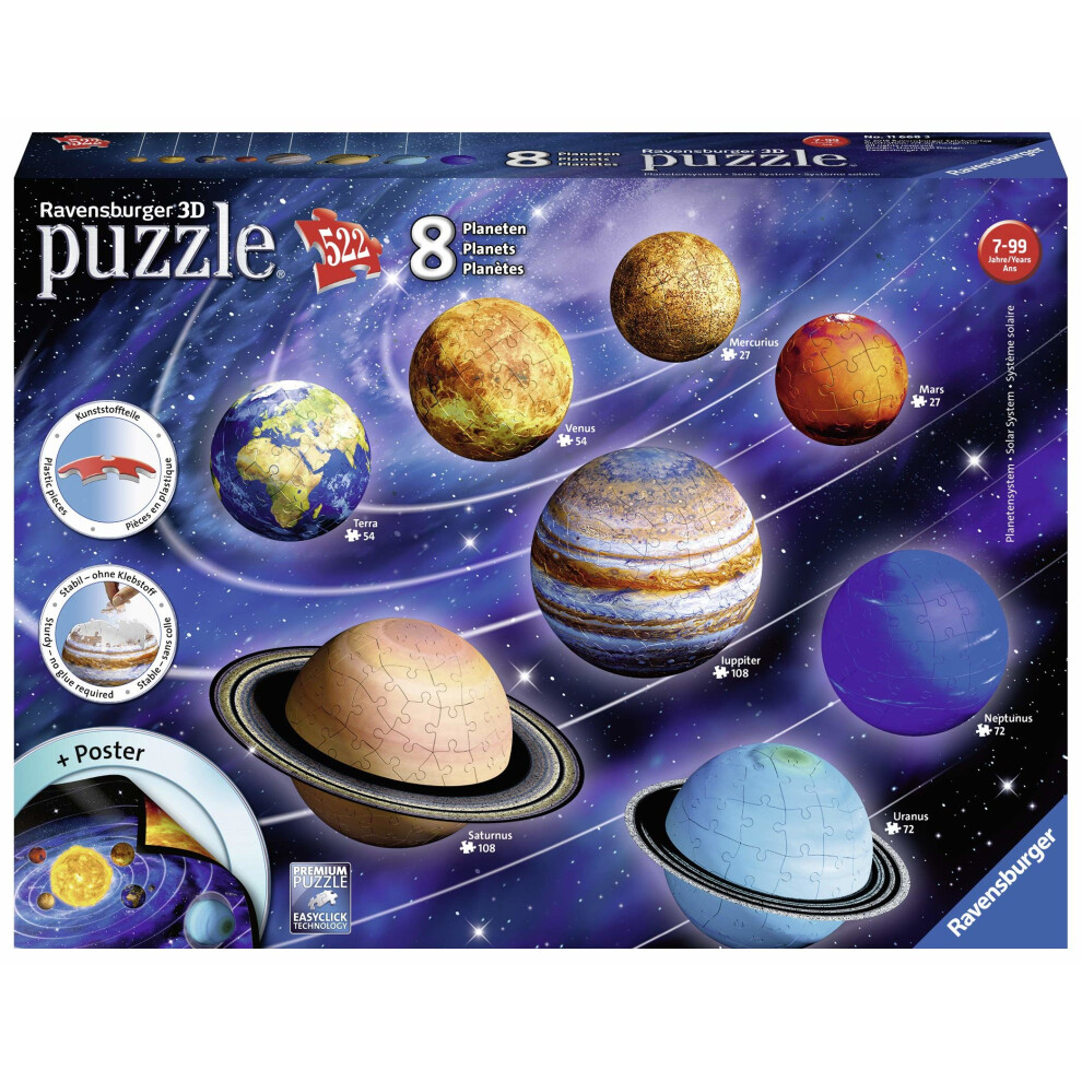 Ravensburger Planetary Solar System 3D Jigsaw Puzzles