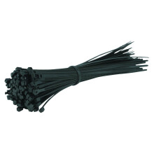 100 Pack of Black Cable Ties - 300mm x 3.6mm - 12" Premium Tie Wraps - High Quality Nylon Zip Ties by Gocableties