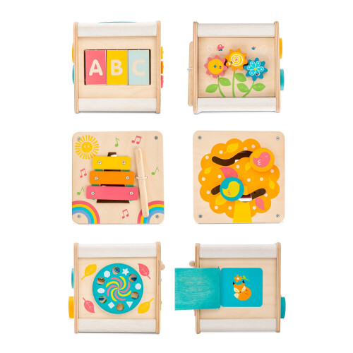 Le Toy Van Petilou Wooden Petit Activity Cube 1