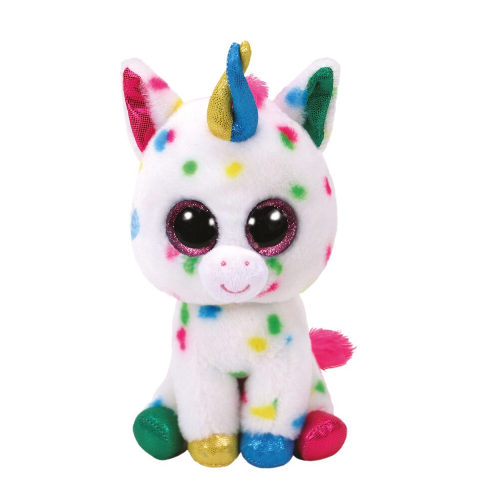 Beanie Boo Large Harmonie Glitter Eye Pink Unicorn 42 cm