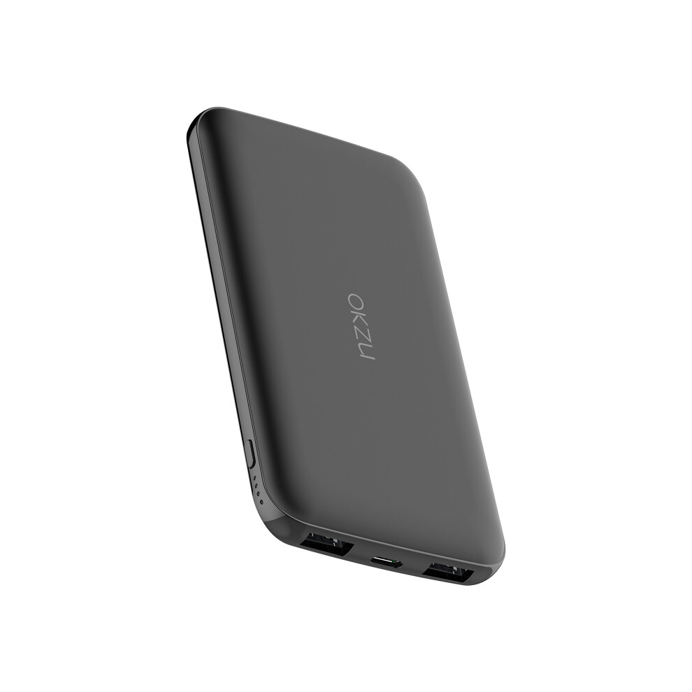 OKZU 10000mAh Power Bank Thin, Lightweight Portable Charger, Compact External Battery Pack with USB Type-C Input & Output for iPhone, Samsung,...