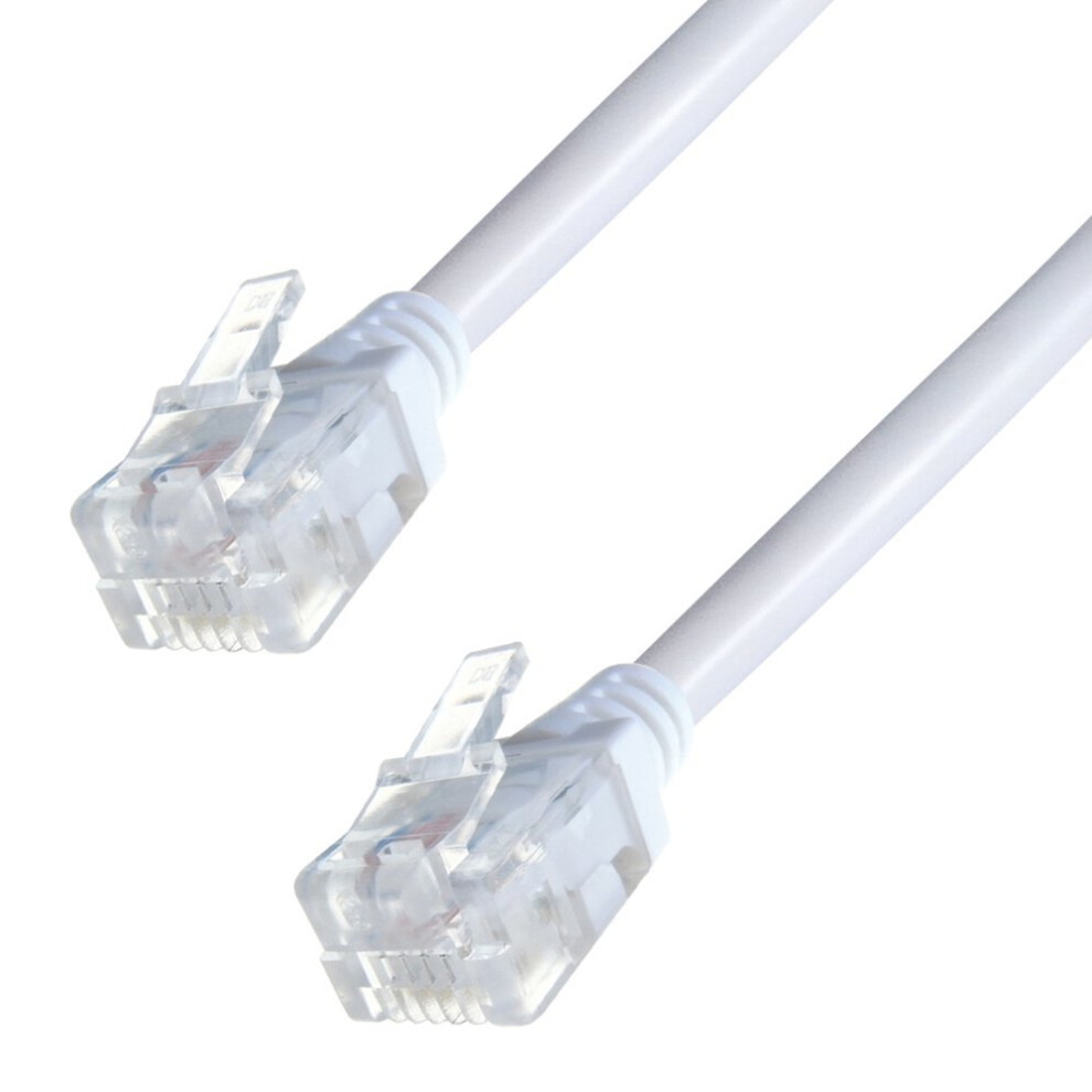 High Speed ADSL Cable Telephone Extension RJ11 10 Meter 10m Cat5e BT Infinity Broadband up to 10 Times faster than Standard Phone Cable...