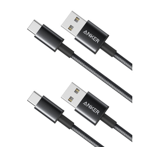 Anker Anker [2-Pack 3ft Premium Double-Braided Nylon USB-C to USB-A 2.0 Cable