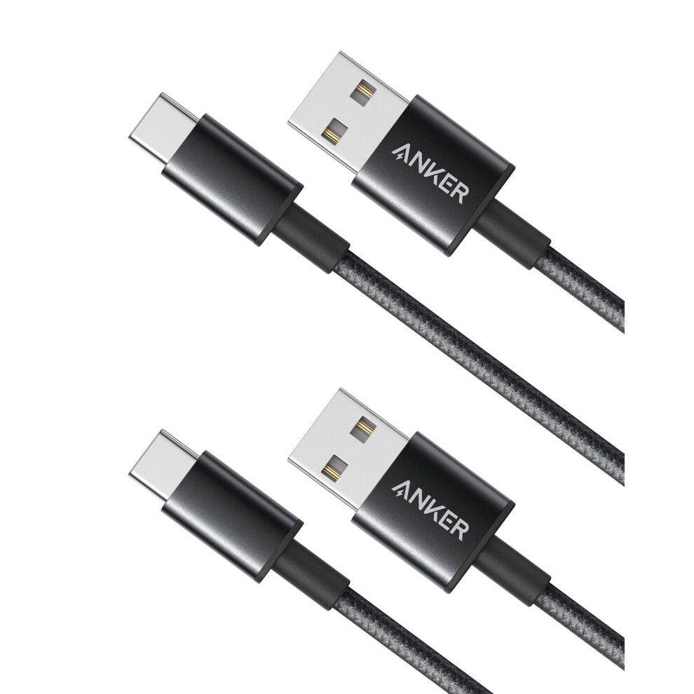 Anker [2-Pack 3ft Premium Double-Braided Nylon USB-C to USB-A 2.0 Cable