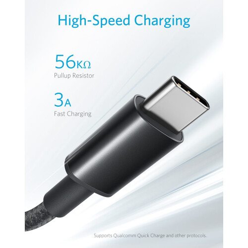 Anker Anker [2-Pack 3ft Premium Double-Braided Nylon USB-C to USB-A 2.0 Cable 2